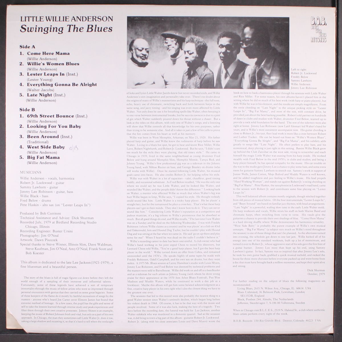 swinging the blues by LITTLE WILLIE ANDERSON