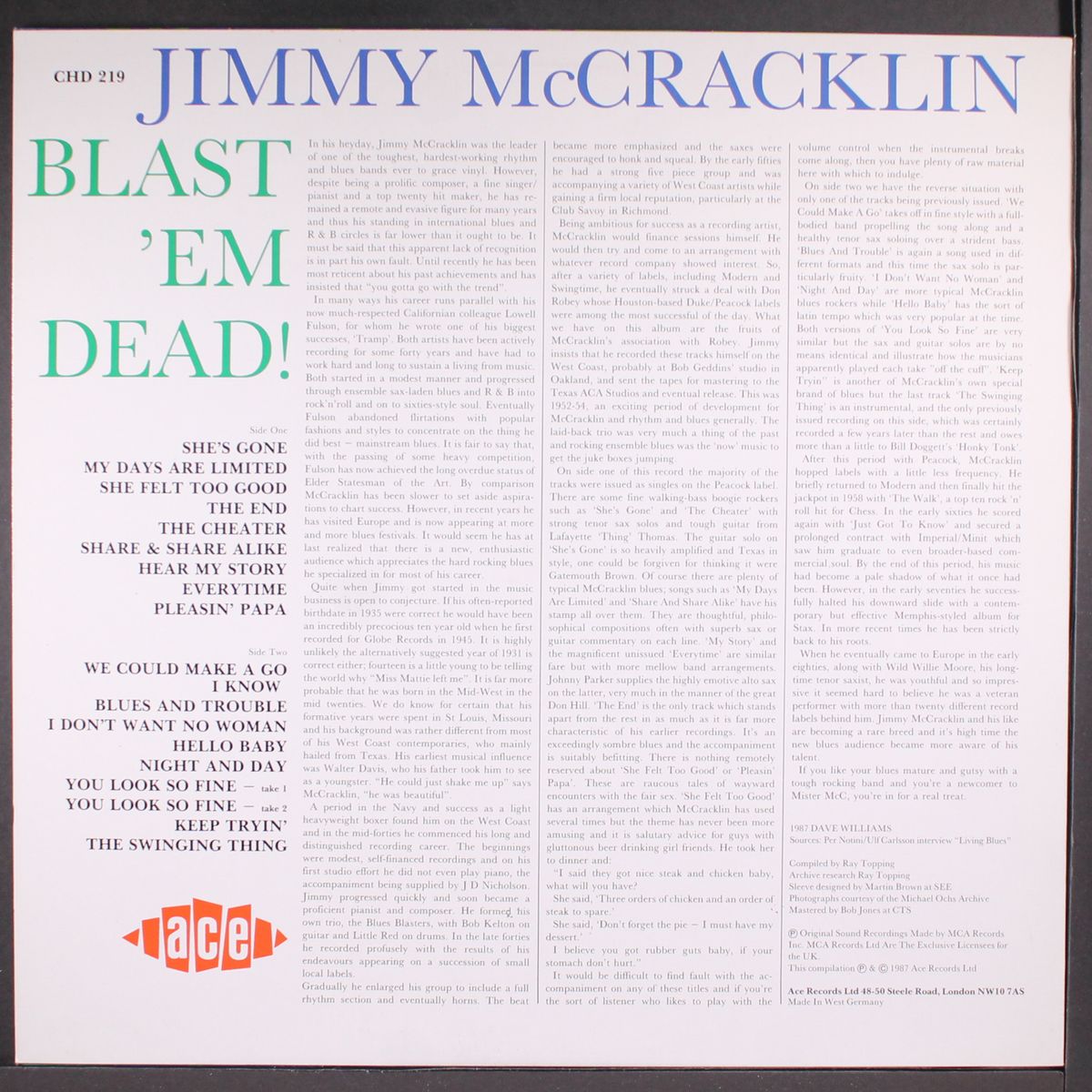 blast 'em dead! by JIMMY MCCRACKLIN