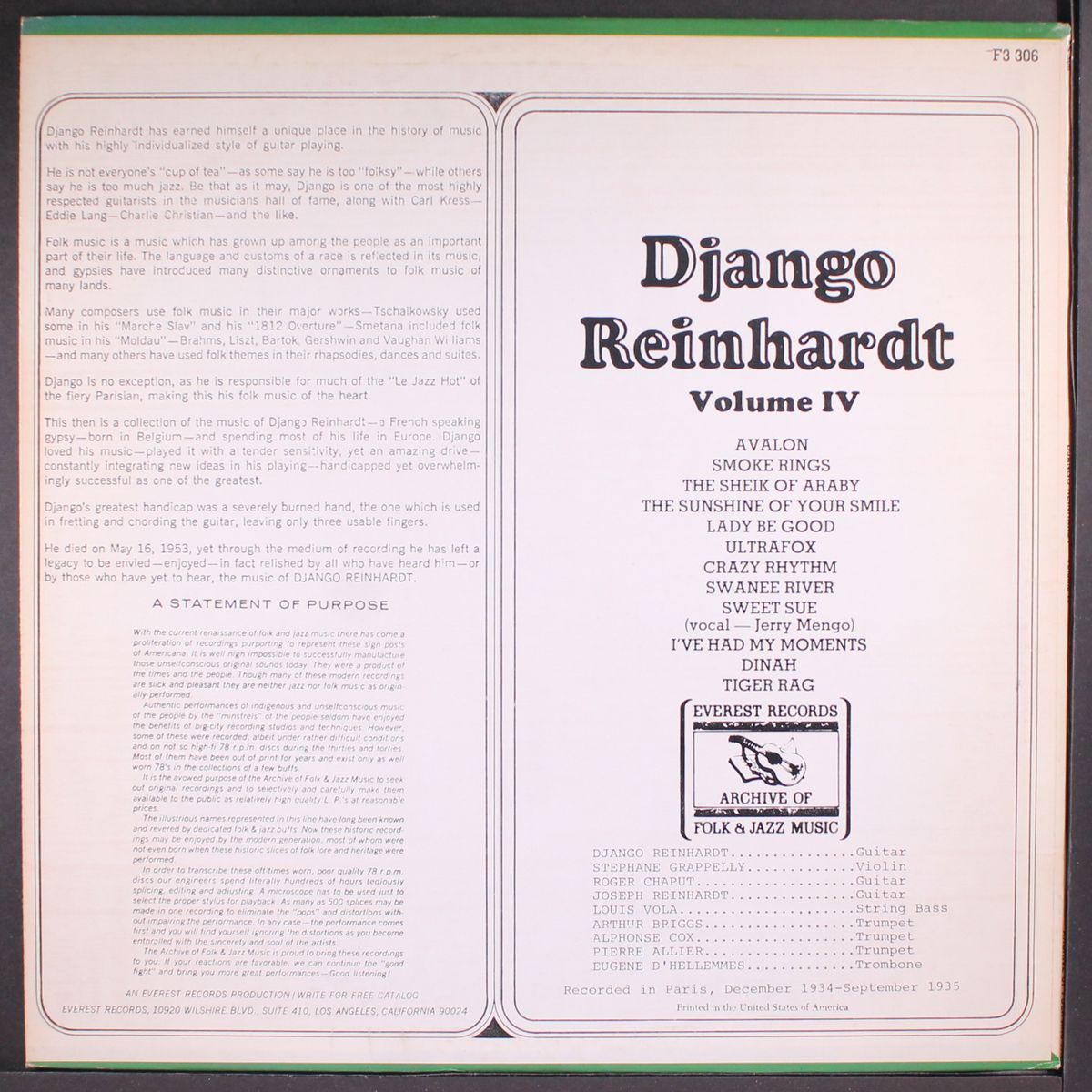 volume iv by DJANGO REINHARDT