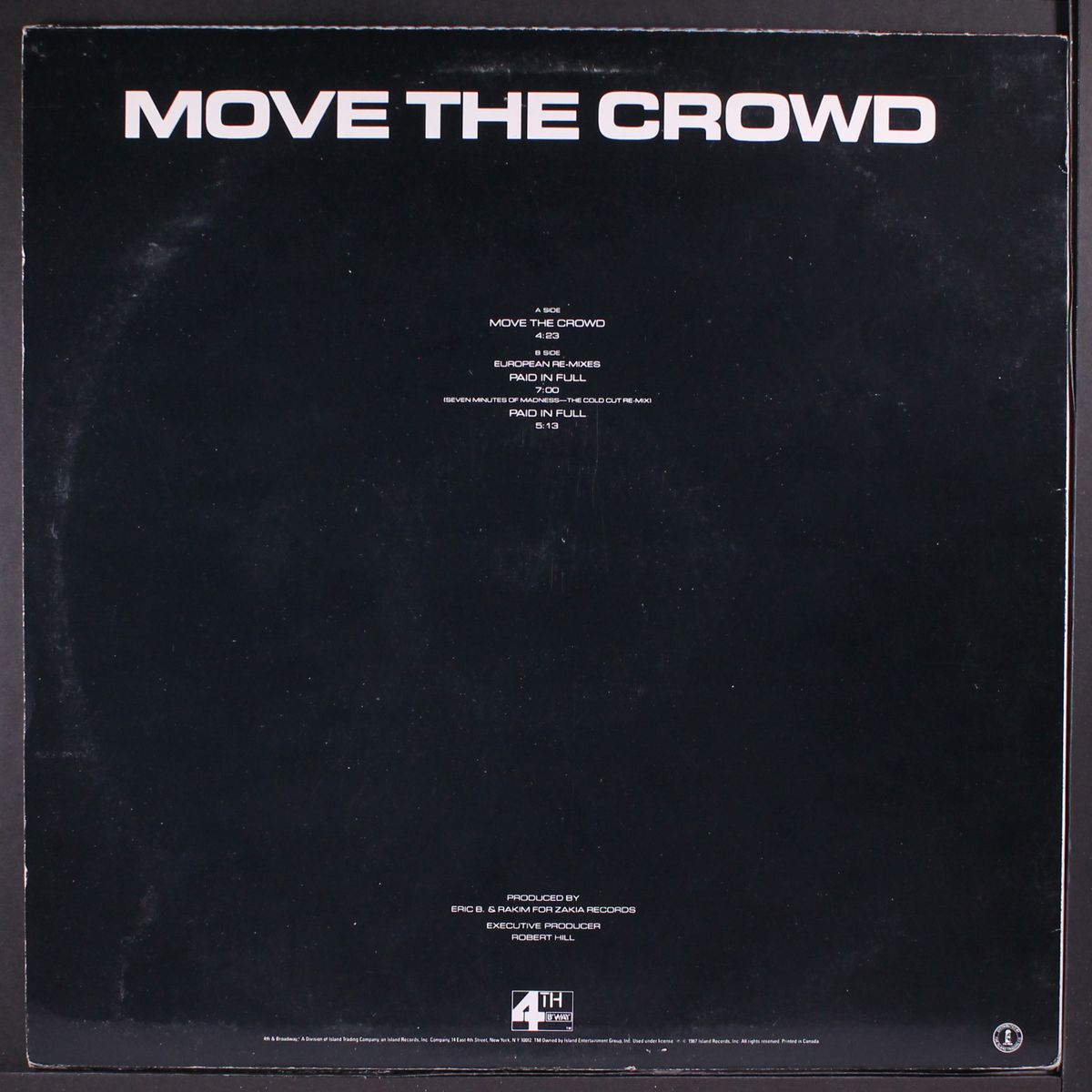 move the crowd / paid in full cold cut remix by ERIC B & RAKIM