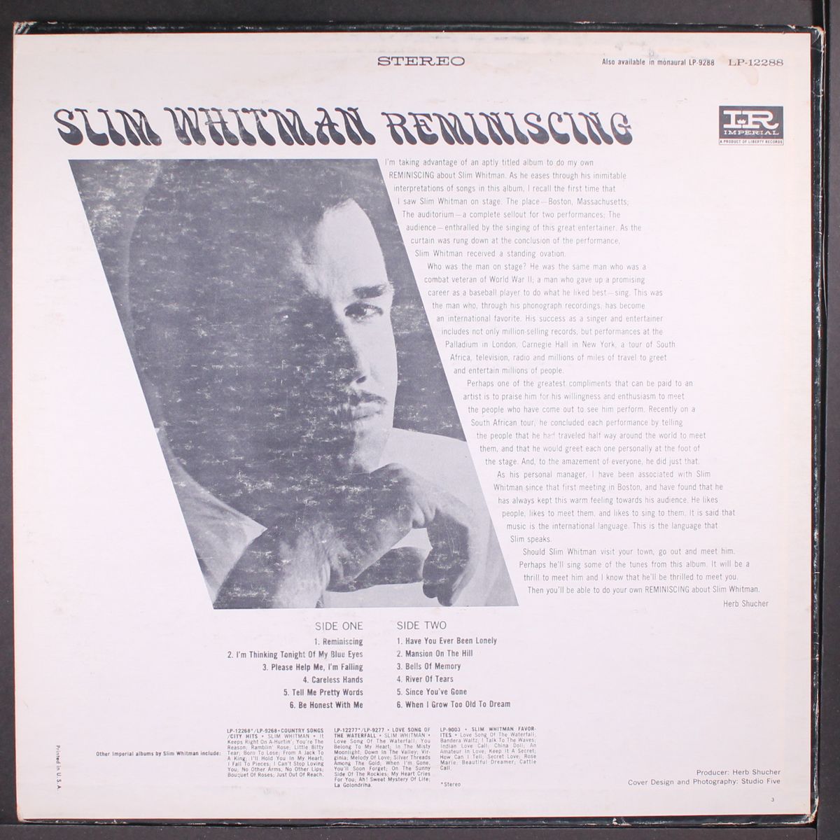 reminiscing by SLIM WHITMAN