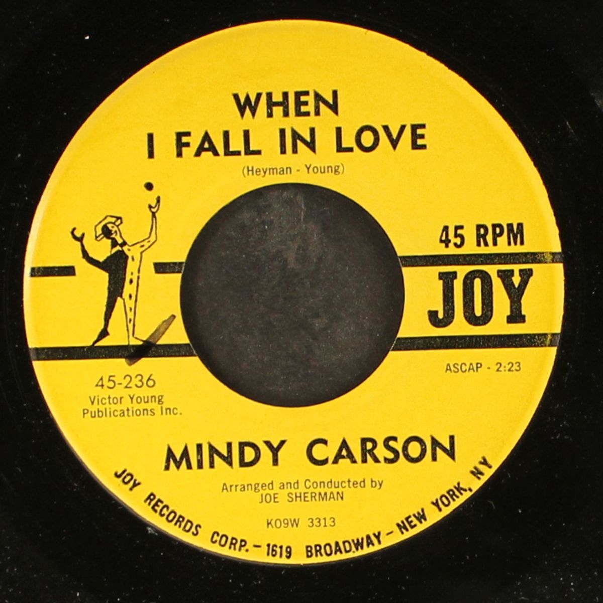 wake the town and tell the people / when i fall in love by MINDY CARSON