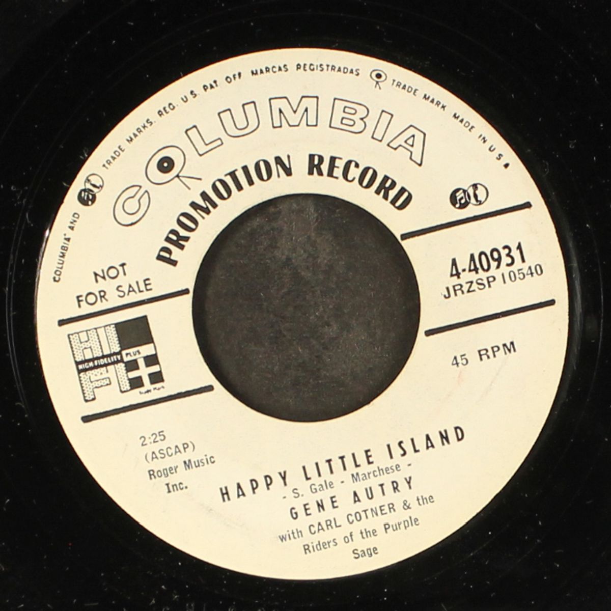 johnny reb and billy yank / happy little island by GENE AUTRY