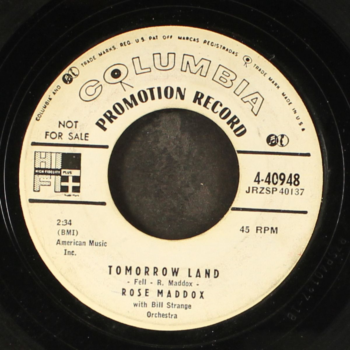 tomorrow land / old man blues by ROSE MADDOX