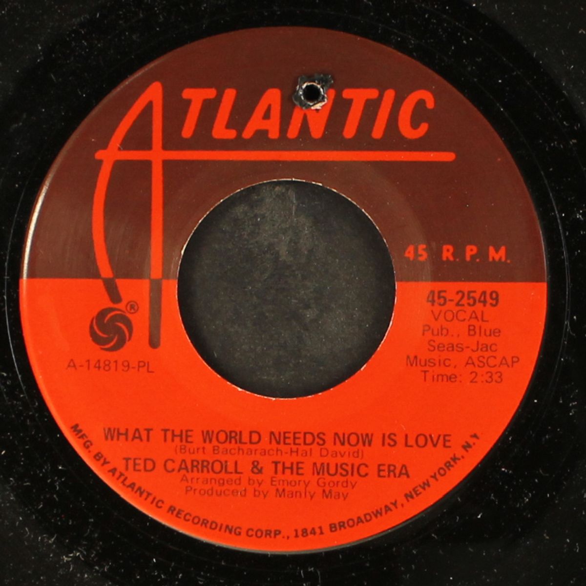 i can't take it / what the world needs now is love by TED CARROLL & MUSIC ERA