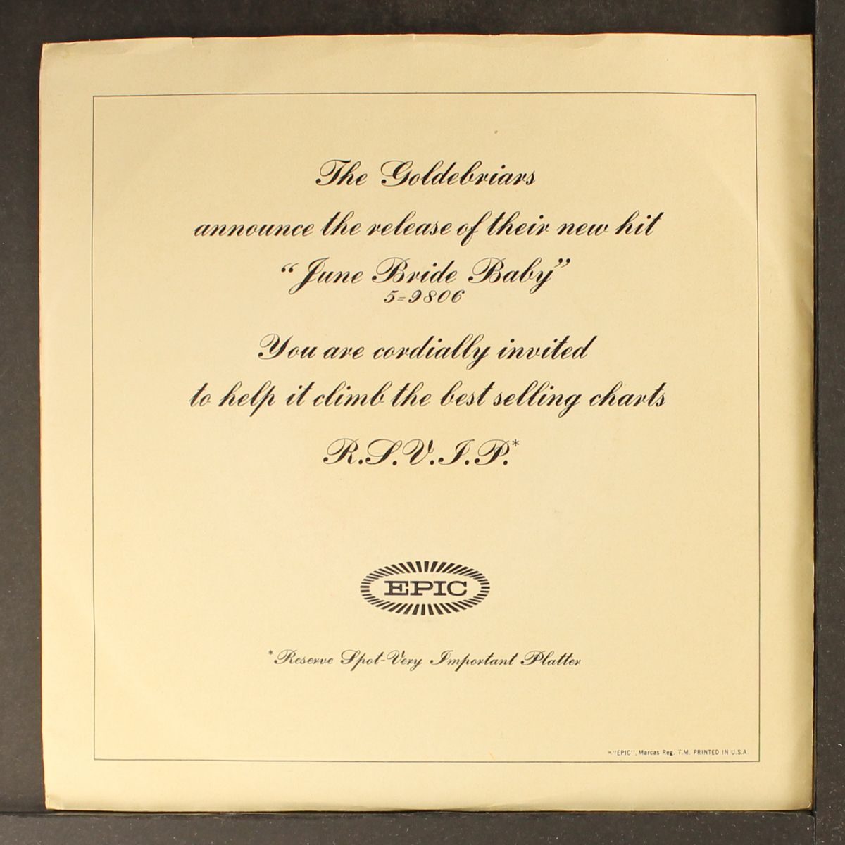 june bride baby / i'm gonna marry you by GOLDEBRIARS