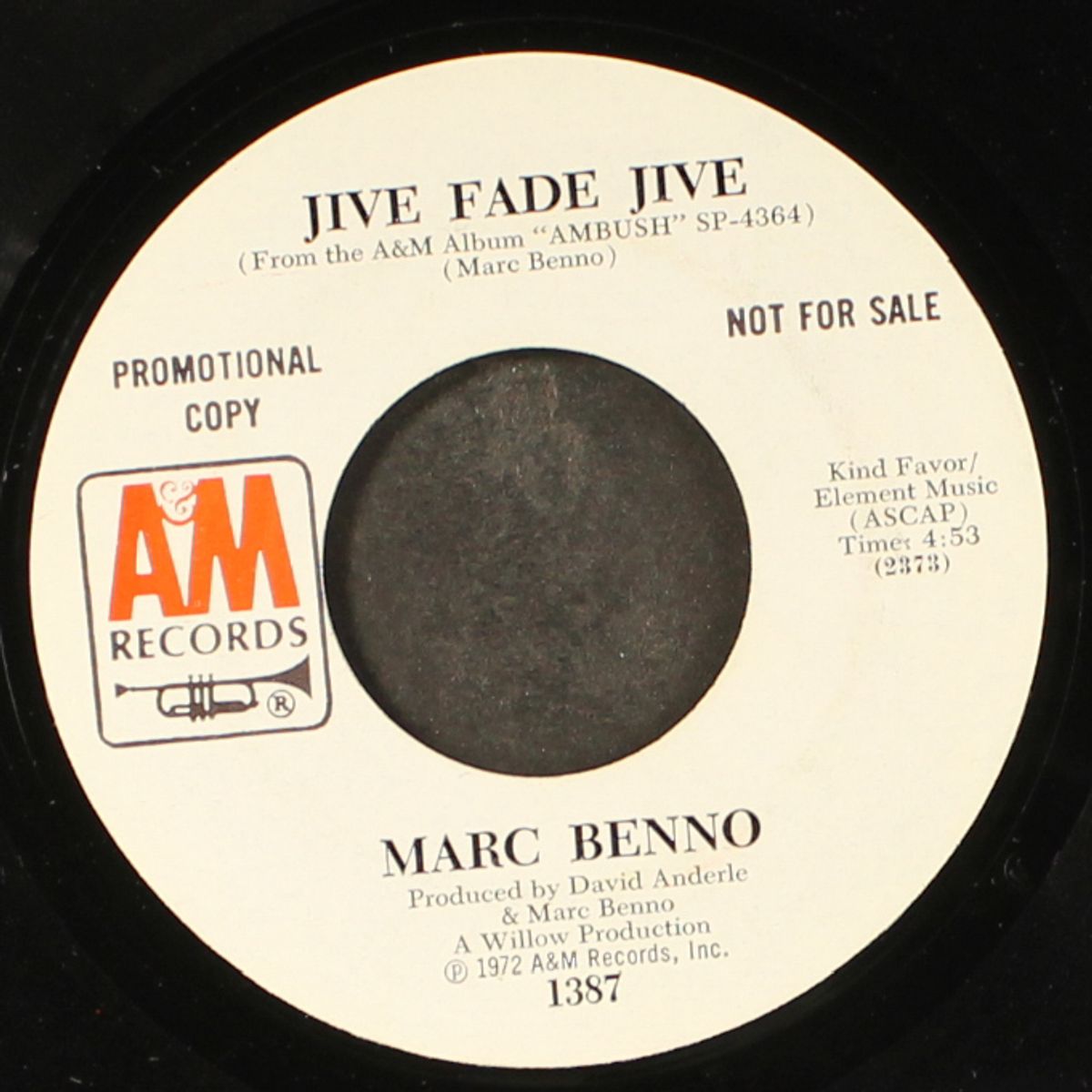 jive fade jive / southern woman by MARC BENNO