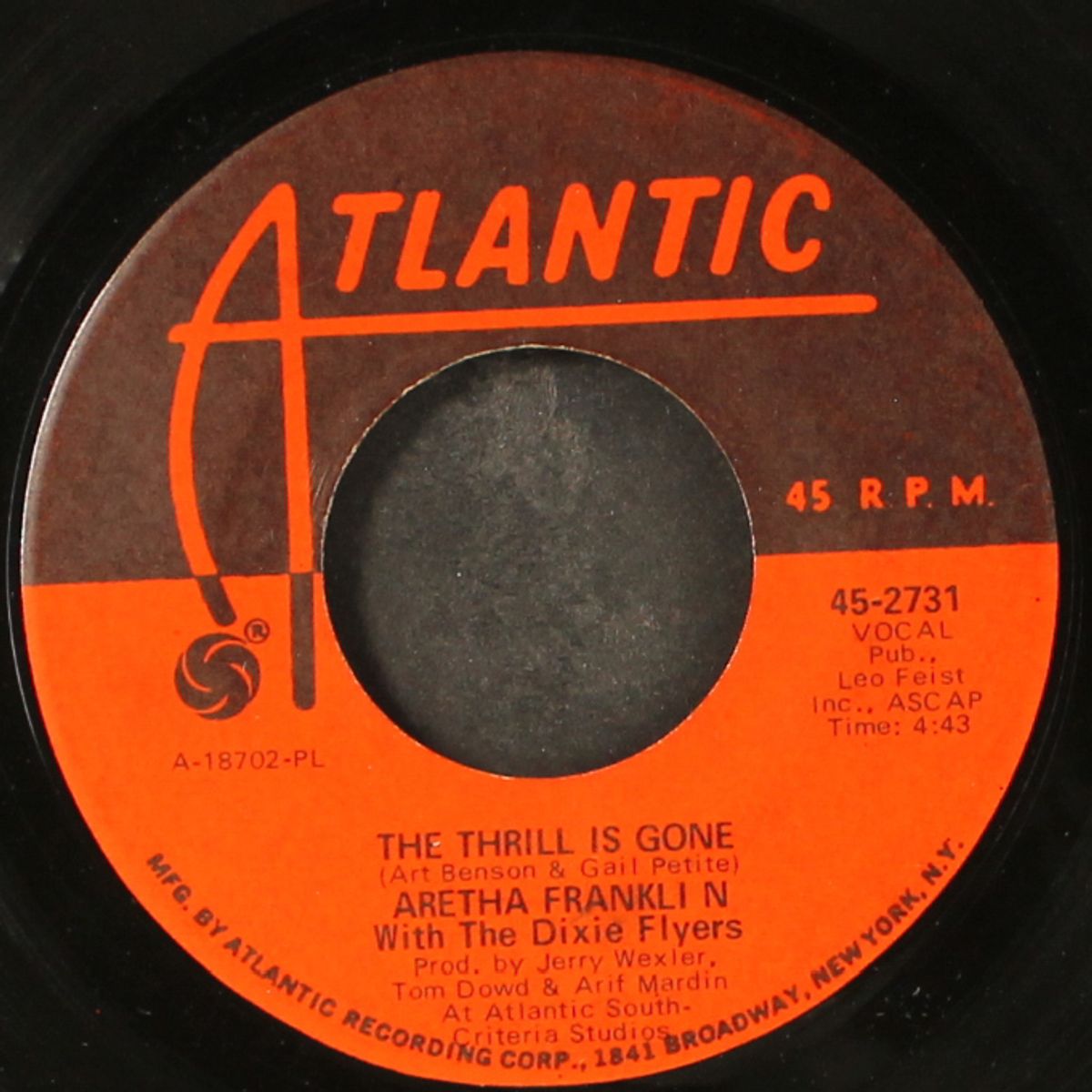 the thrill is gone / short version by ARETHA FRANKLIN