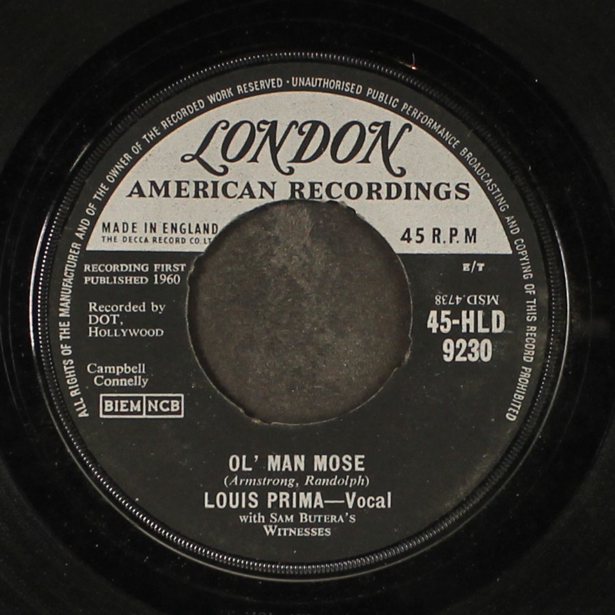 wonderland by night / ol' man mose by LOUIS PRIMA