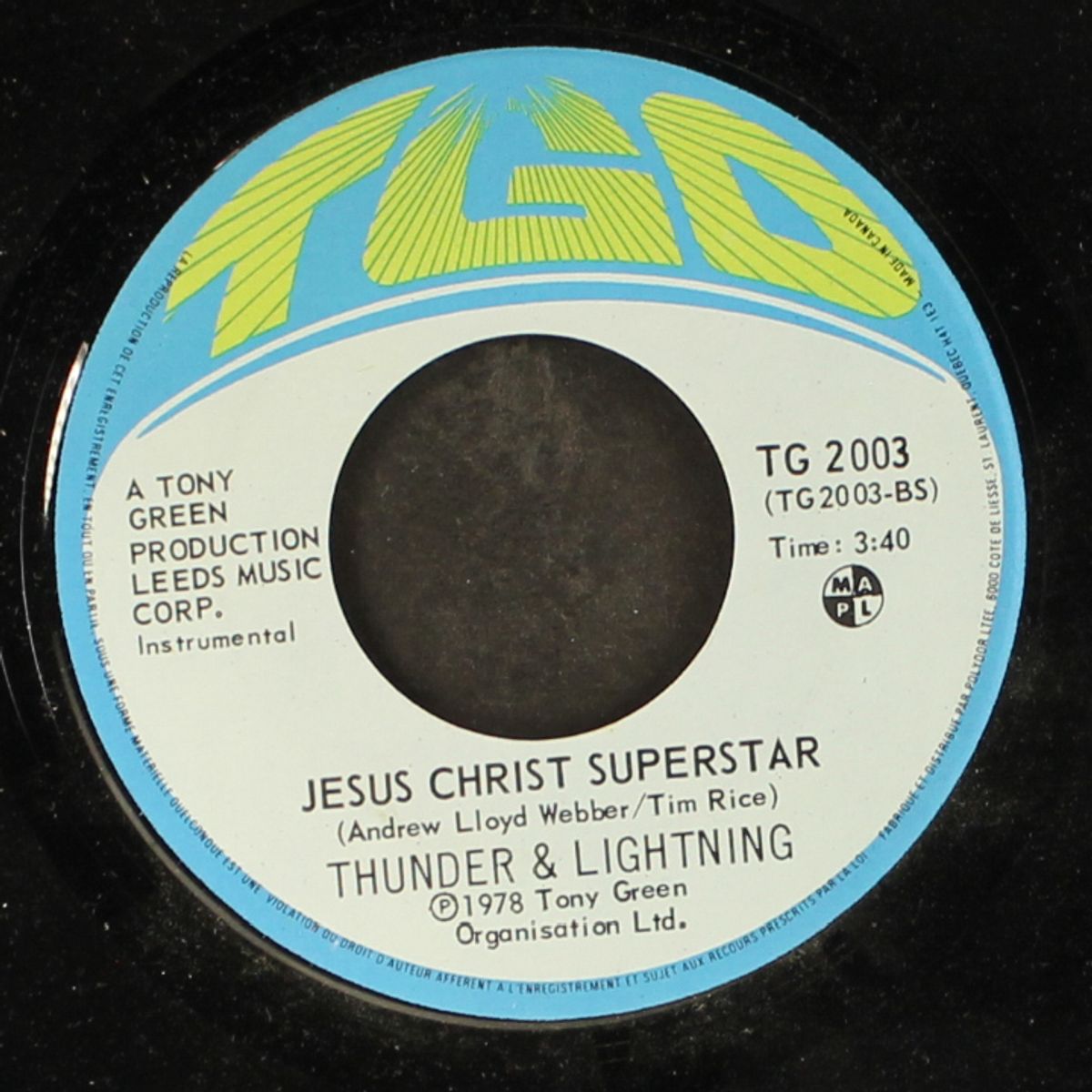 jesus christ superstar by THUNDER & LIGHTNING