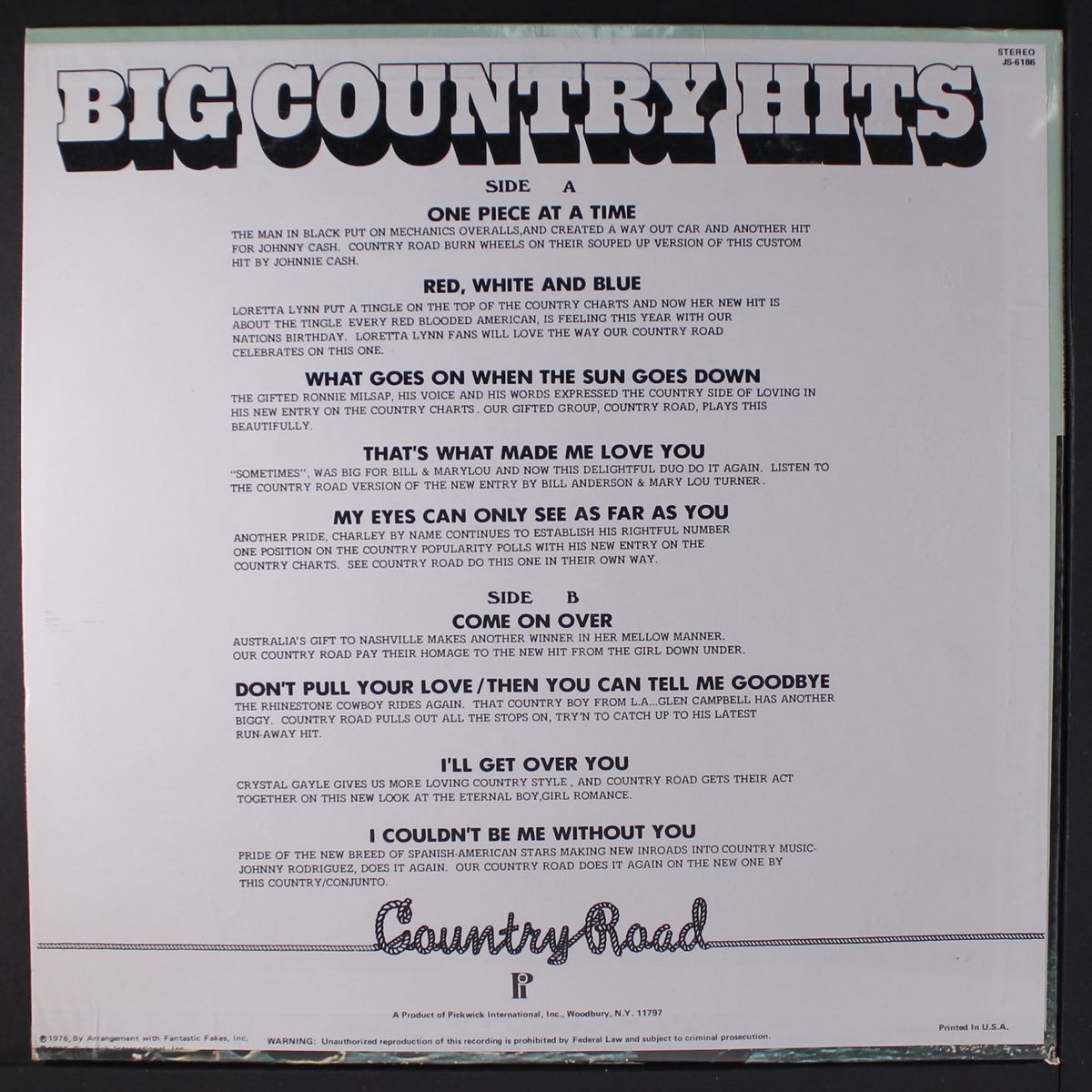 big country hits by COUNTRY ROAD