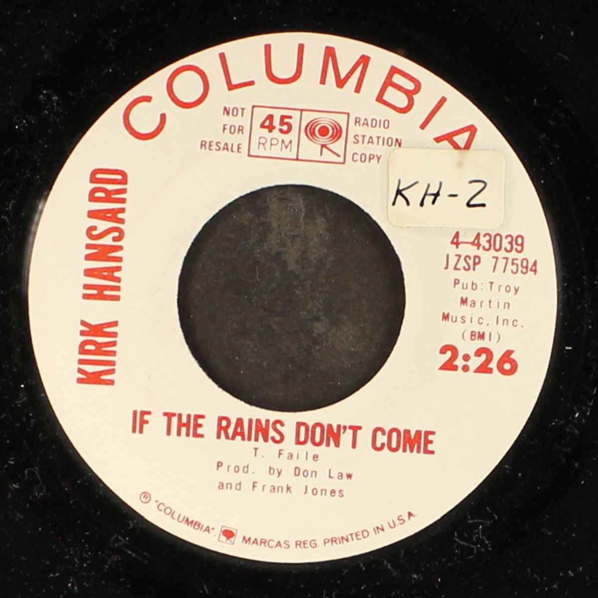 if the rains don't come / my old home town by KIRK HANSARD