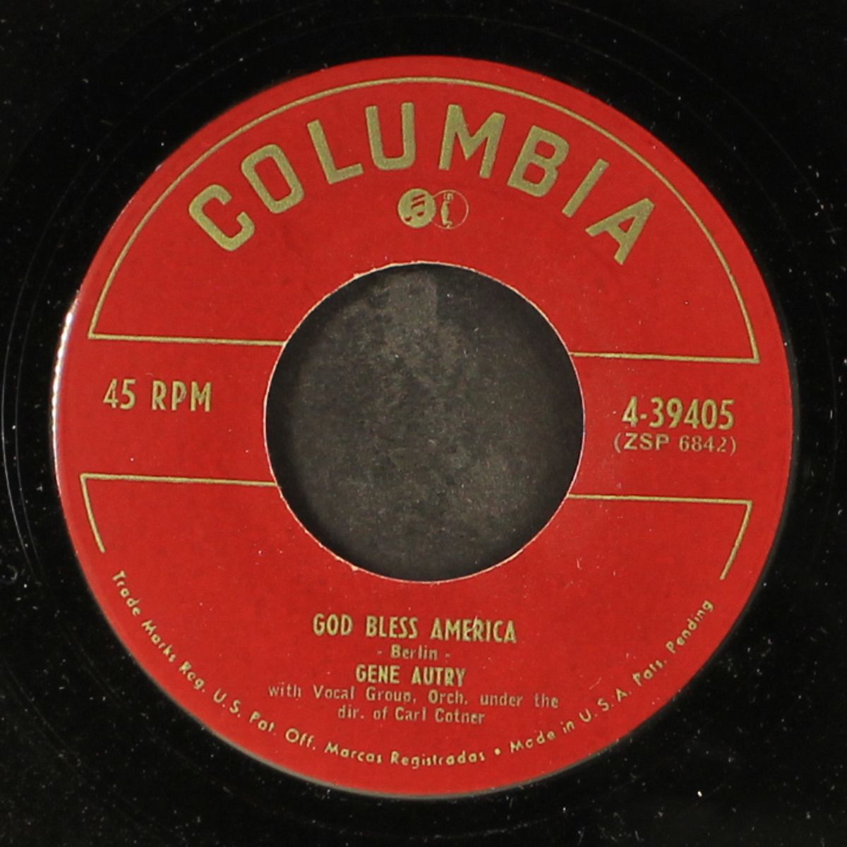 god bless america / old soldiers never die by GENE AUTRY