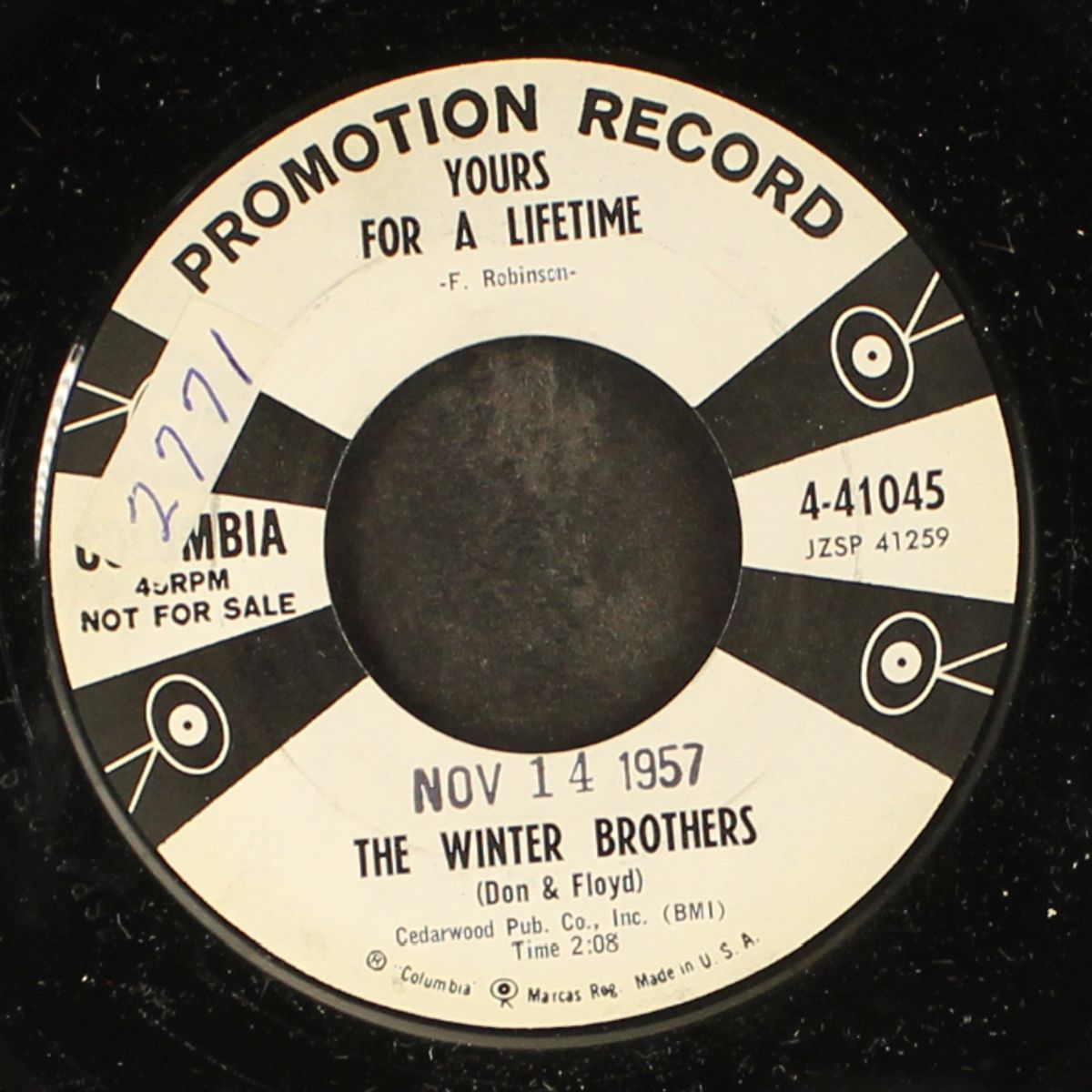 yours for a lifetime / foolish me by WINTER BROTHERS