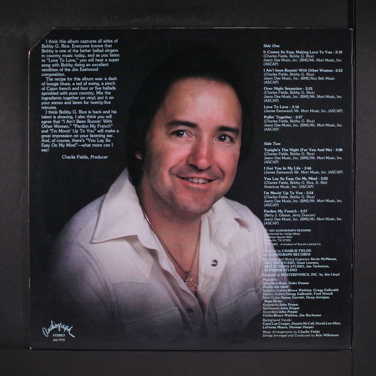 bobby's back by BOBBY G. RICE