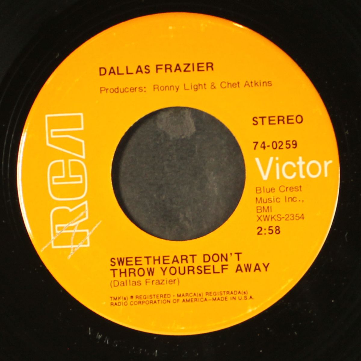california cotton fields / sweetheart don't throw yourself away by DALLAS FRAZIER