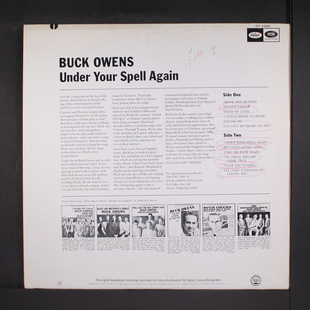 under your spell again by BUCK OWENS
