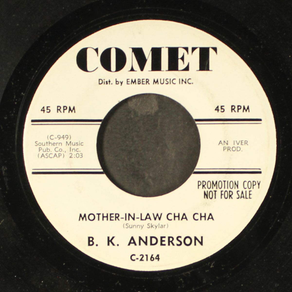 open up the window / mother in law cha cha by B.K. ANDERSON