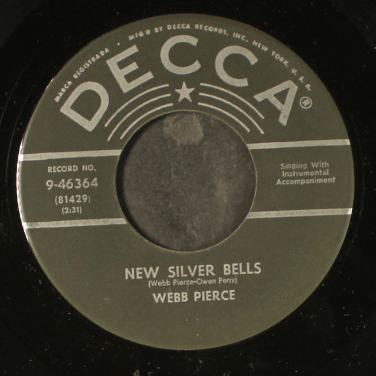 new silver bells / wondering by WEBB PIERCE
