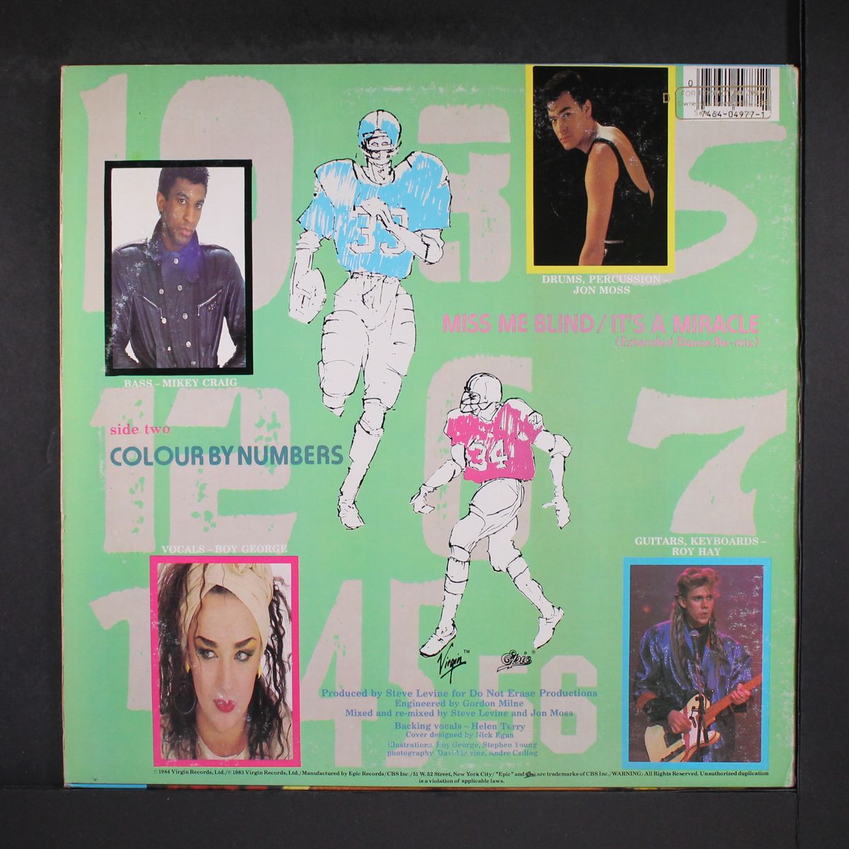 miss me blind / it's a miracle (extended dance remix) / colour by numbers by CULTURE CLUB