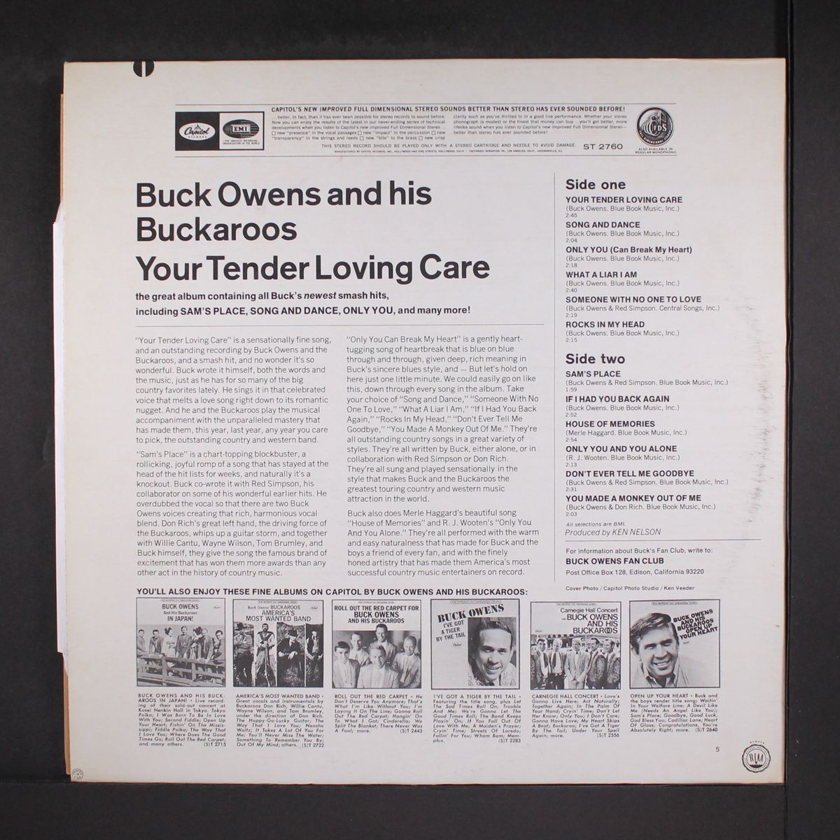 your tender loving care by BUCK OWENS
