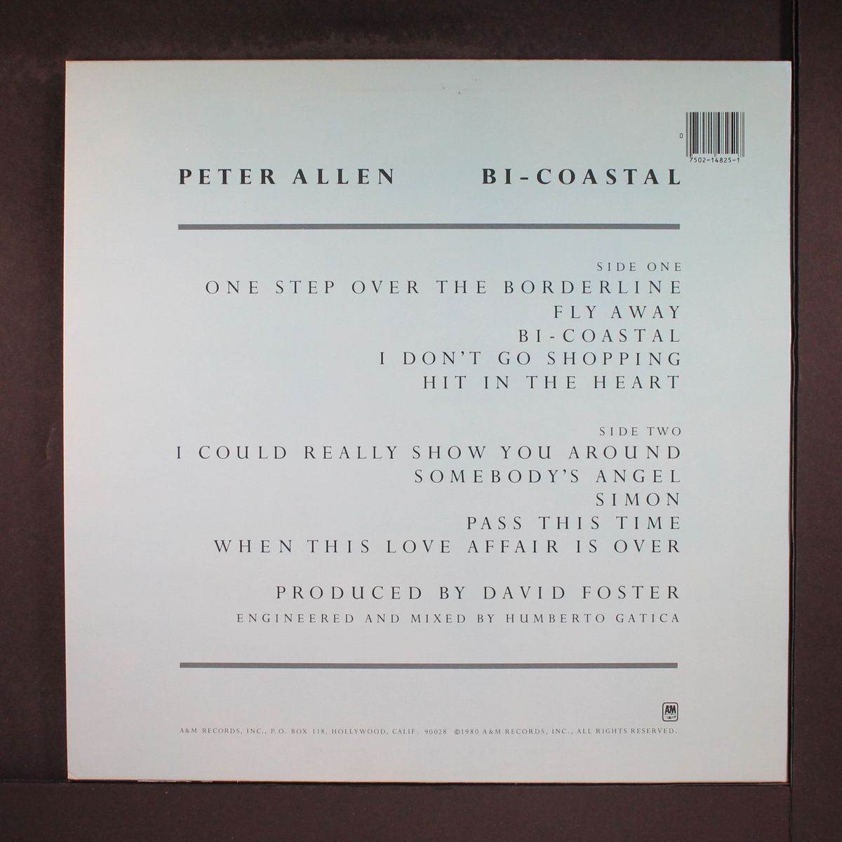 bi-coastal by PETER ALLEN