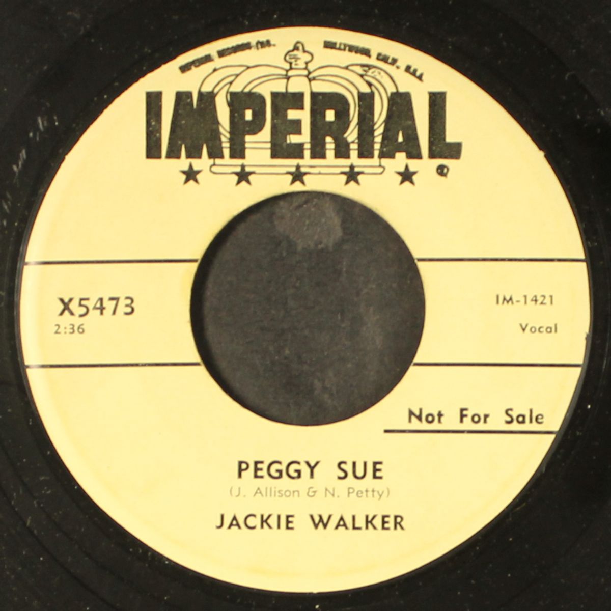 peggy sue / wonderful one by JACKIE WALKER