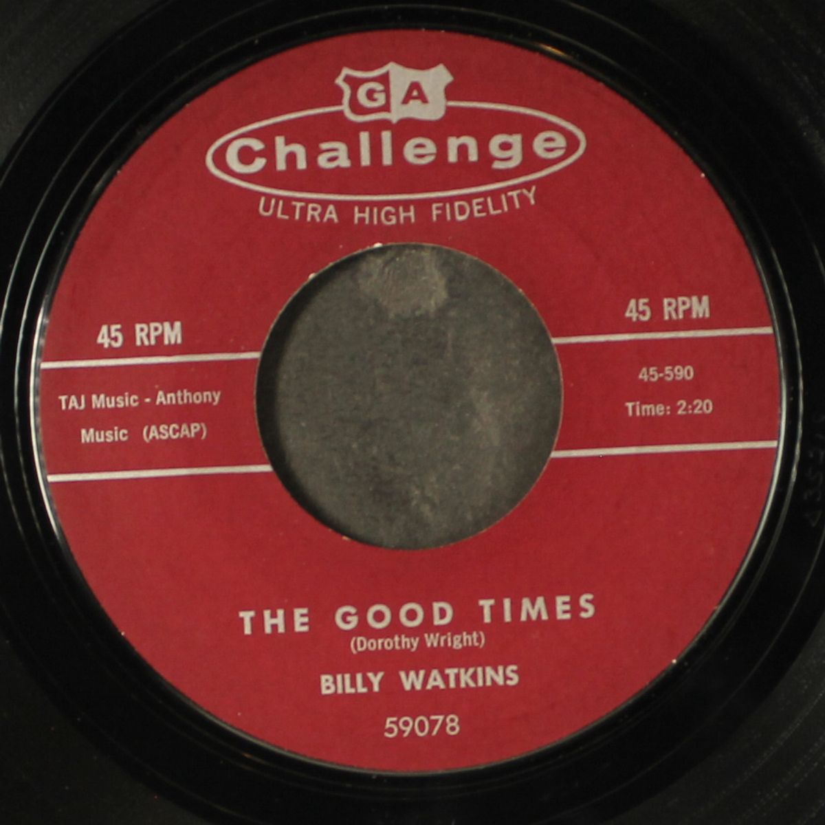 go billy go / the good times by BILLY WATKINS