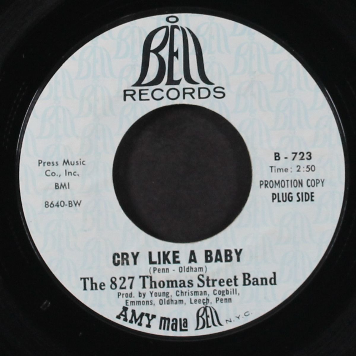 cry like a baby / from memphis to moscow by 827 THOMAS STREET BAND