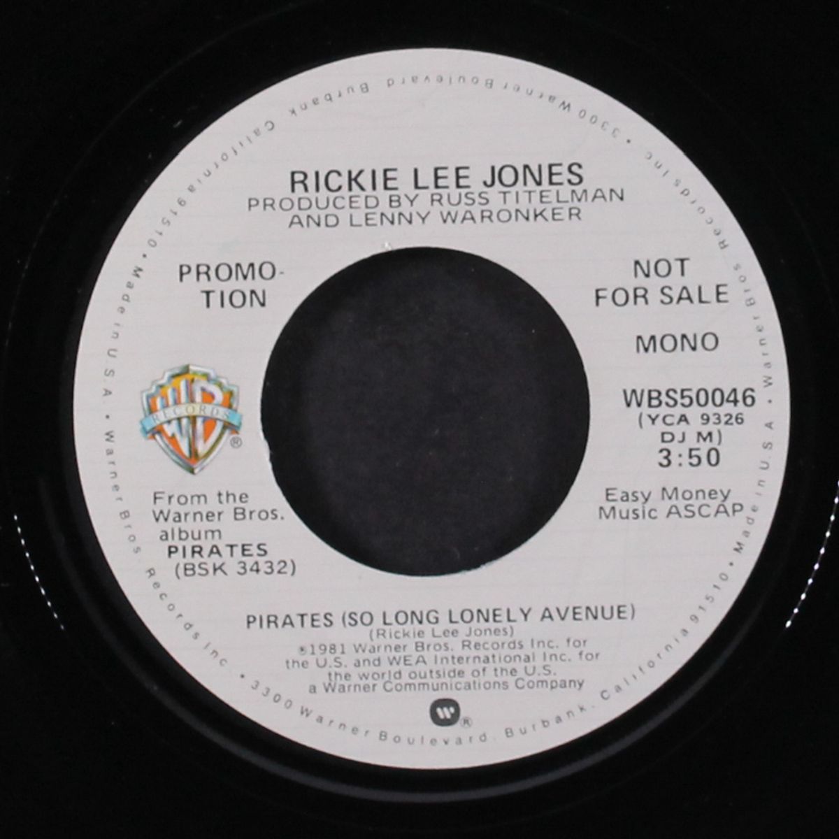 pirates (so long lonely avenue / mono) by RICKIE LEE JONES