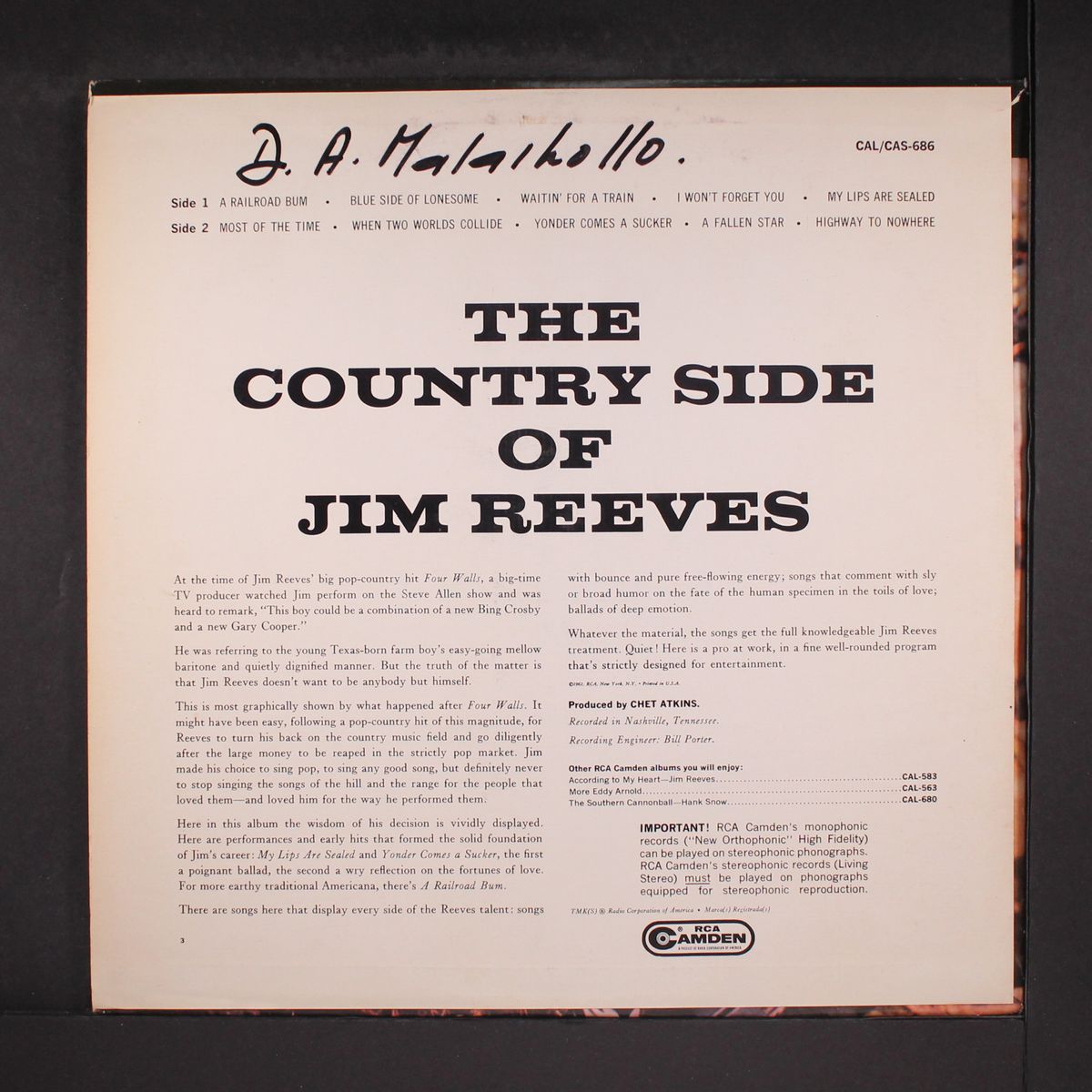 the country side of by JIM REEVES