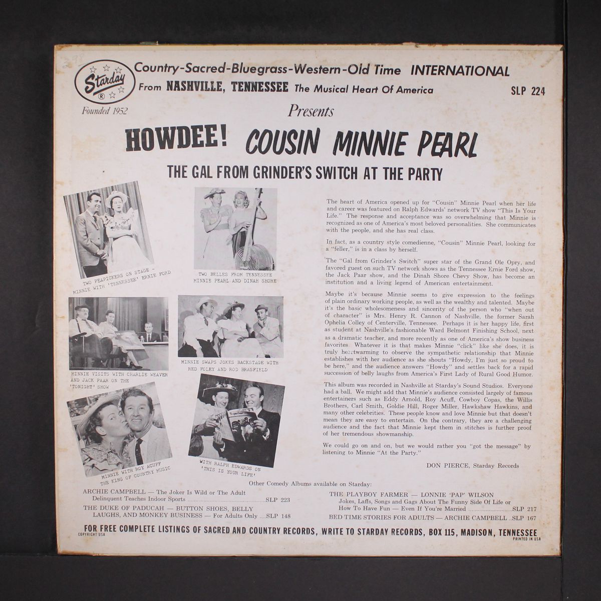 howdee! by MINNIE PEARL