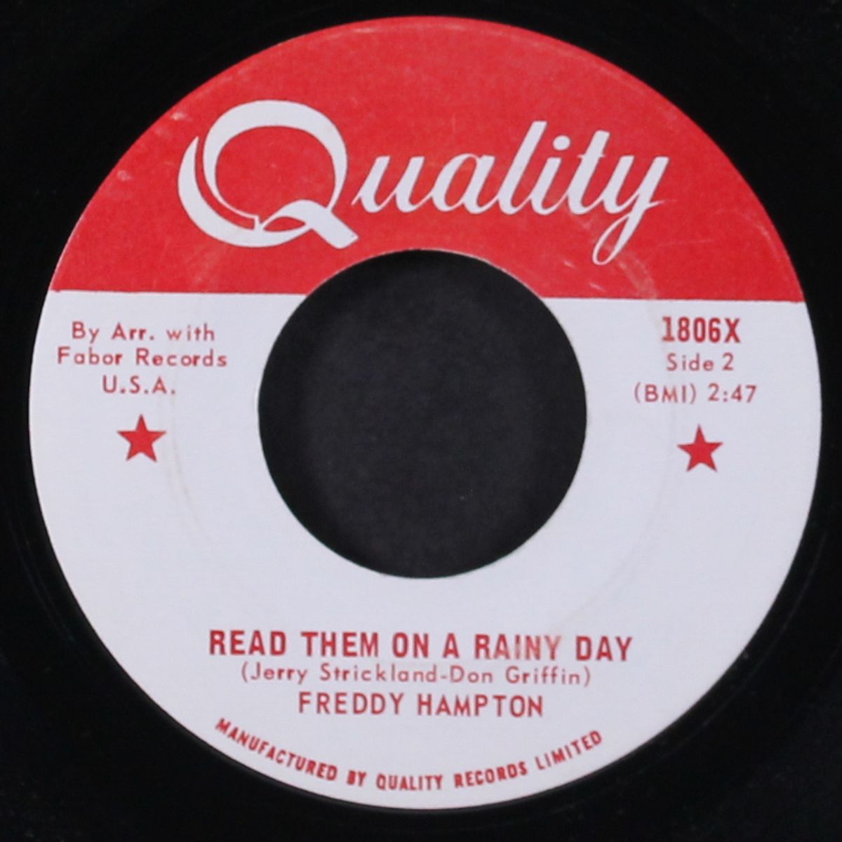 press me a rose / read them on a rainy day by FREDDY HAMPTON