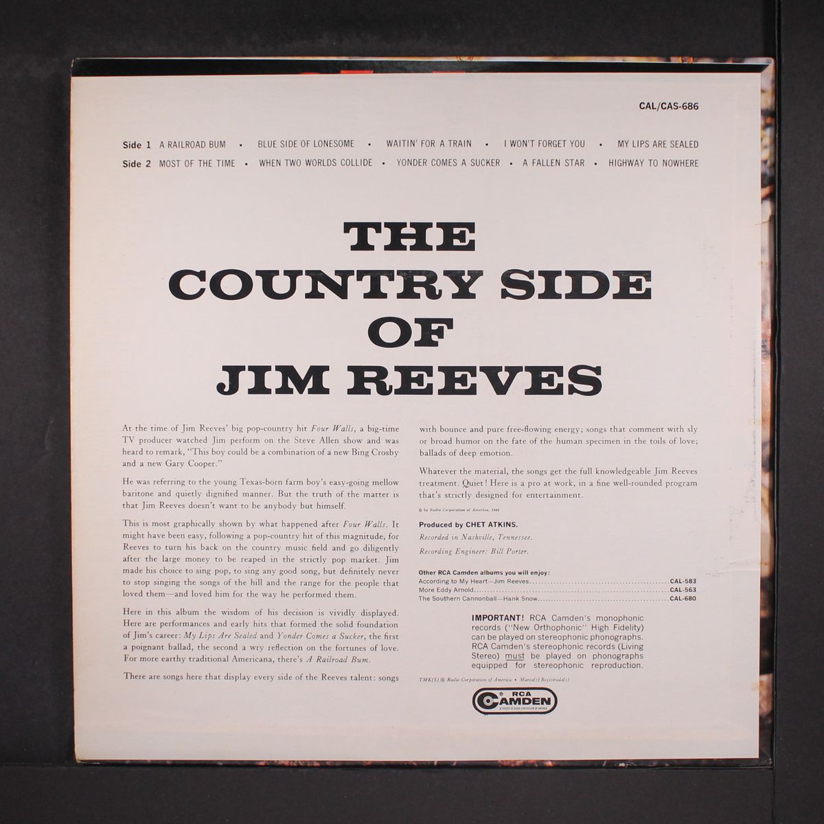 the country side of by JIM REEVES