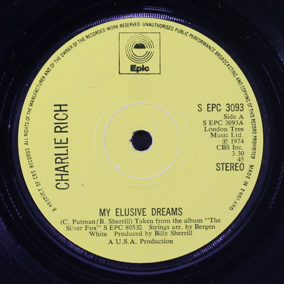 my elusive dreams by CHARLIE RICH