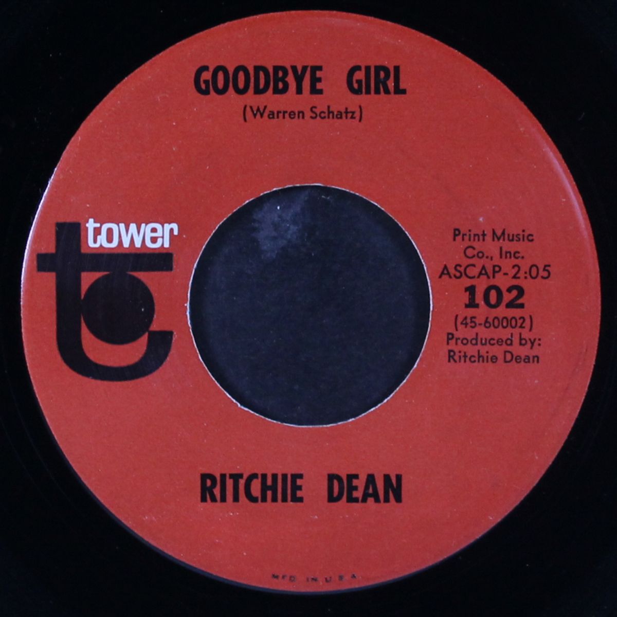goodbye girl / i'd do anything by RITCHIE DEAN