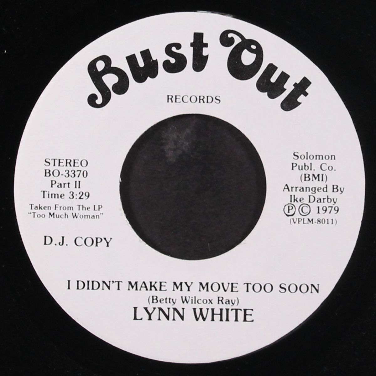i didn't make my move too soon / same by LYNN WHITE