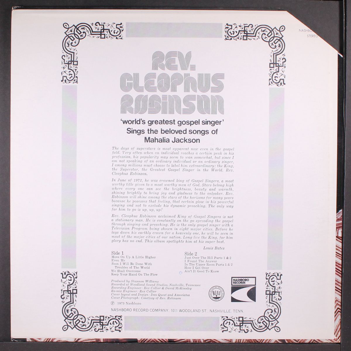 world's greatest gospel singer by REV. CLEOPHUS ROBINSON