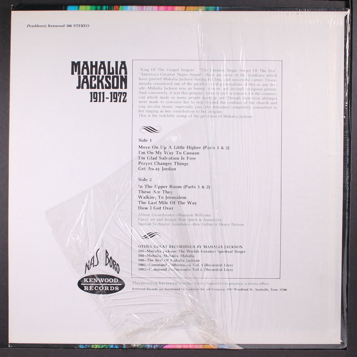 1911-1972 by MAHALIA JACKSON