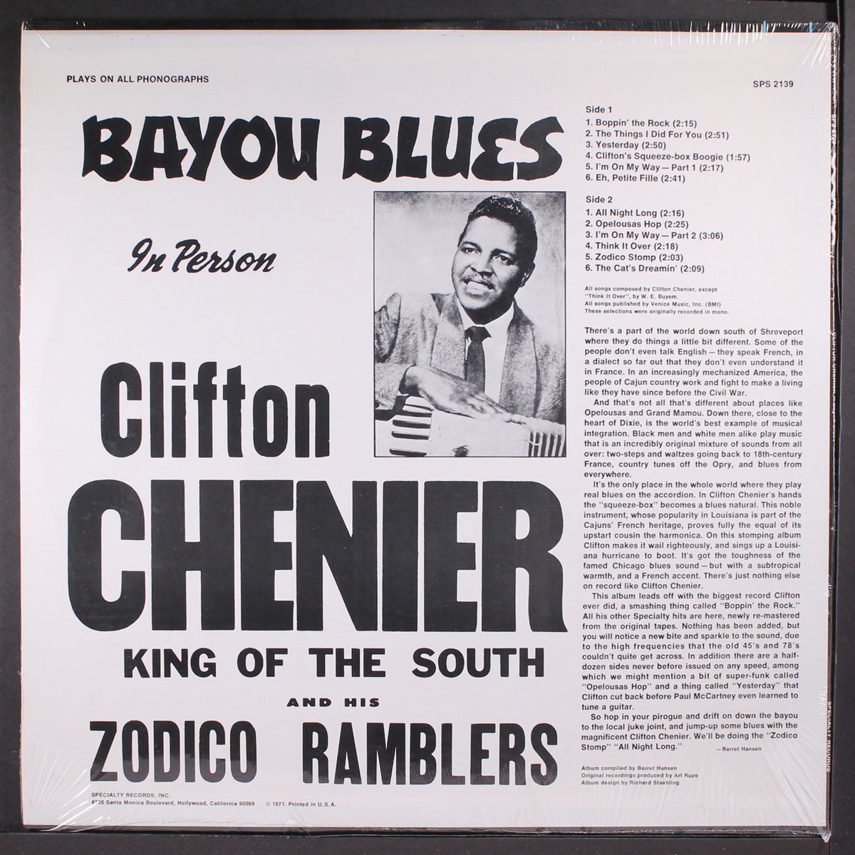 bayou blues by CLIFTON CHENIER