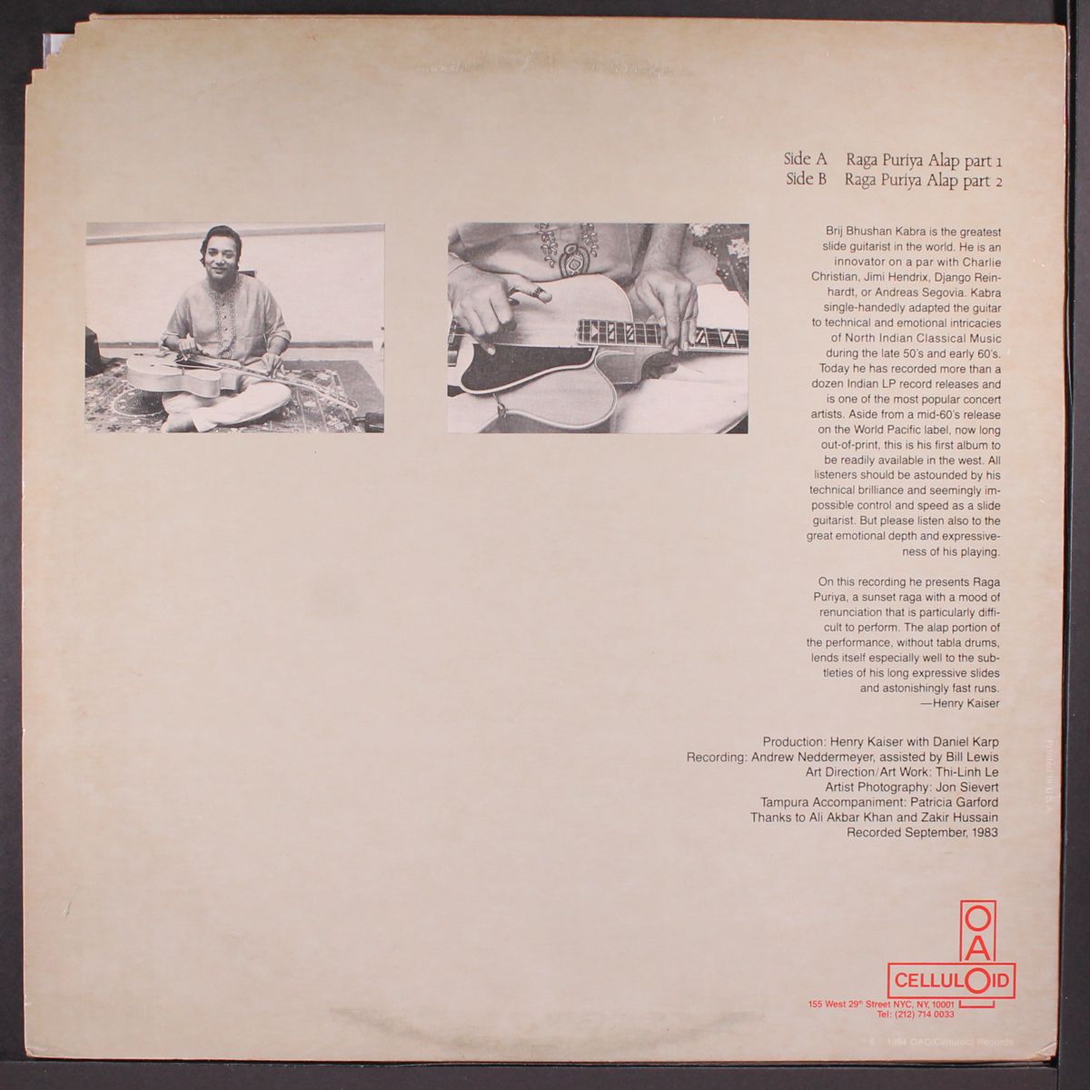 raga puriya indian slide guitar by BRIJ BHUSHAN KABRA