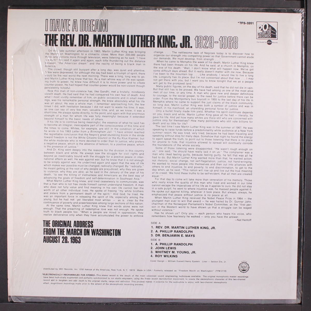 i have a dream by REV. MARTIN L. KING, JR.