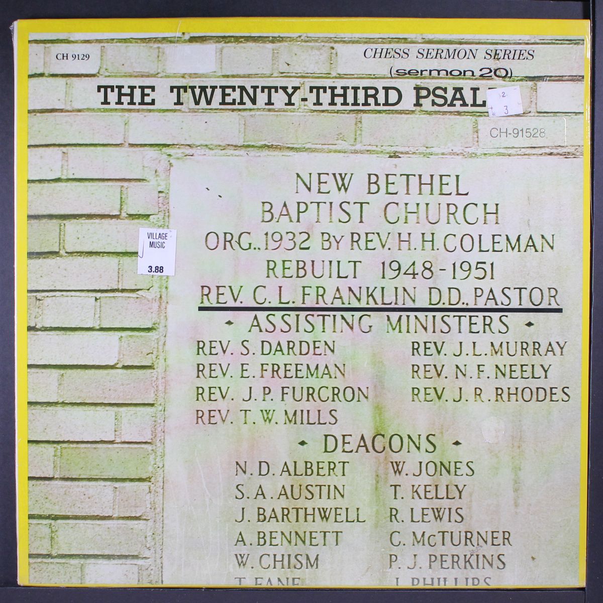the tewnty third psalm by REVEREND C.L. FRANKLIN