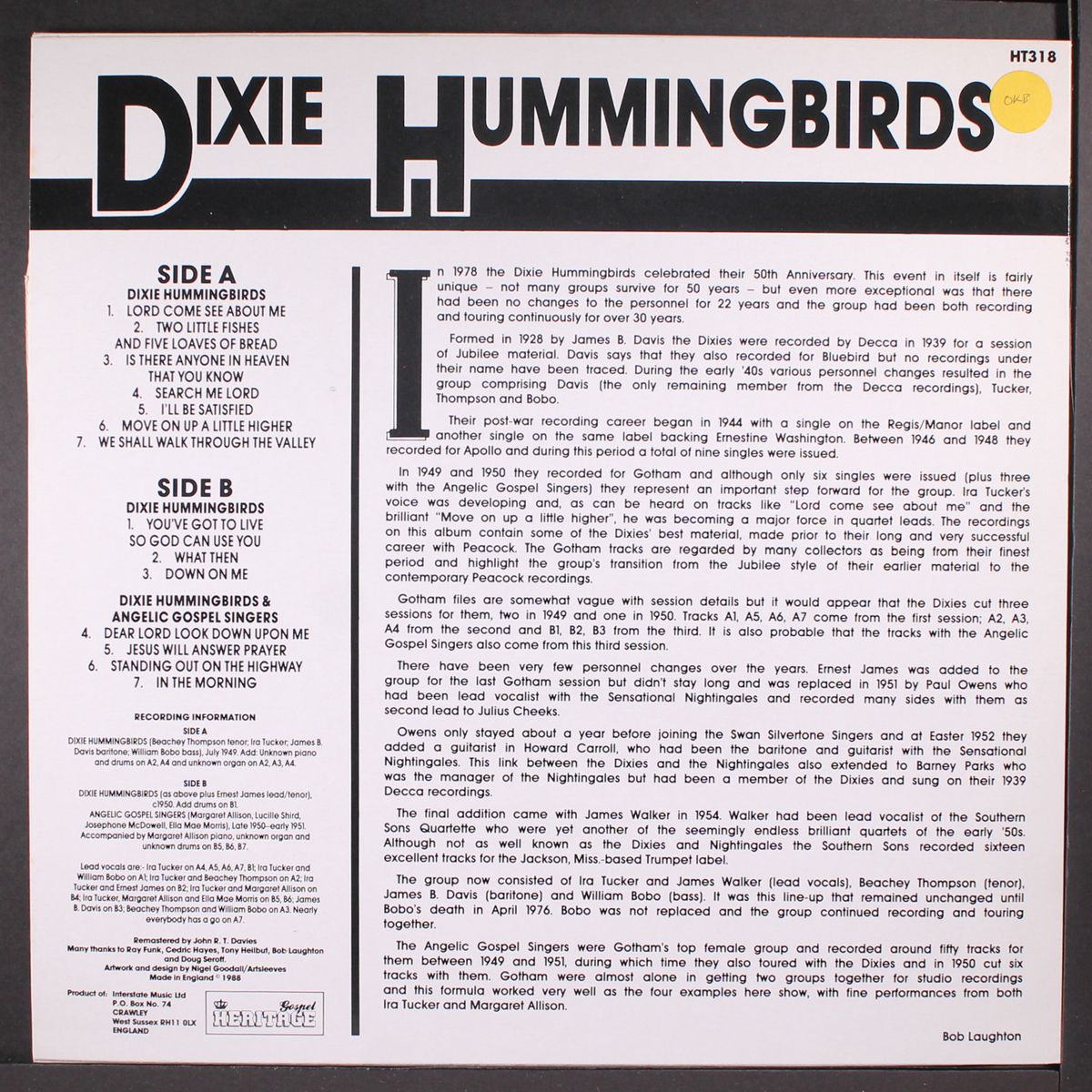 dixie hummingbirds by DIXIE HUMMINGBIRDS