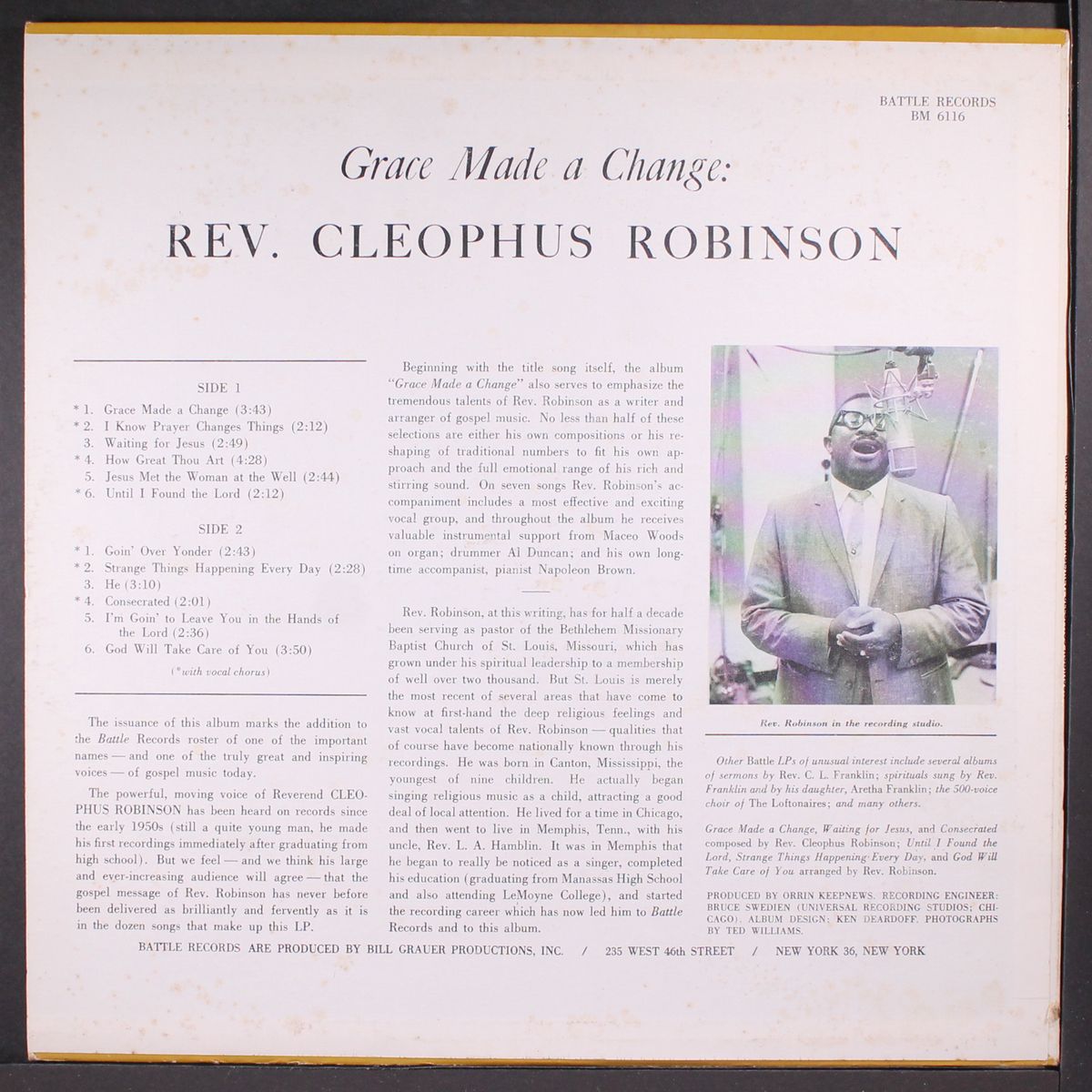 grace made a change by REV. CLEOPHUS ROBINSON