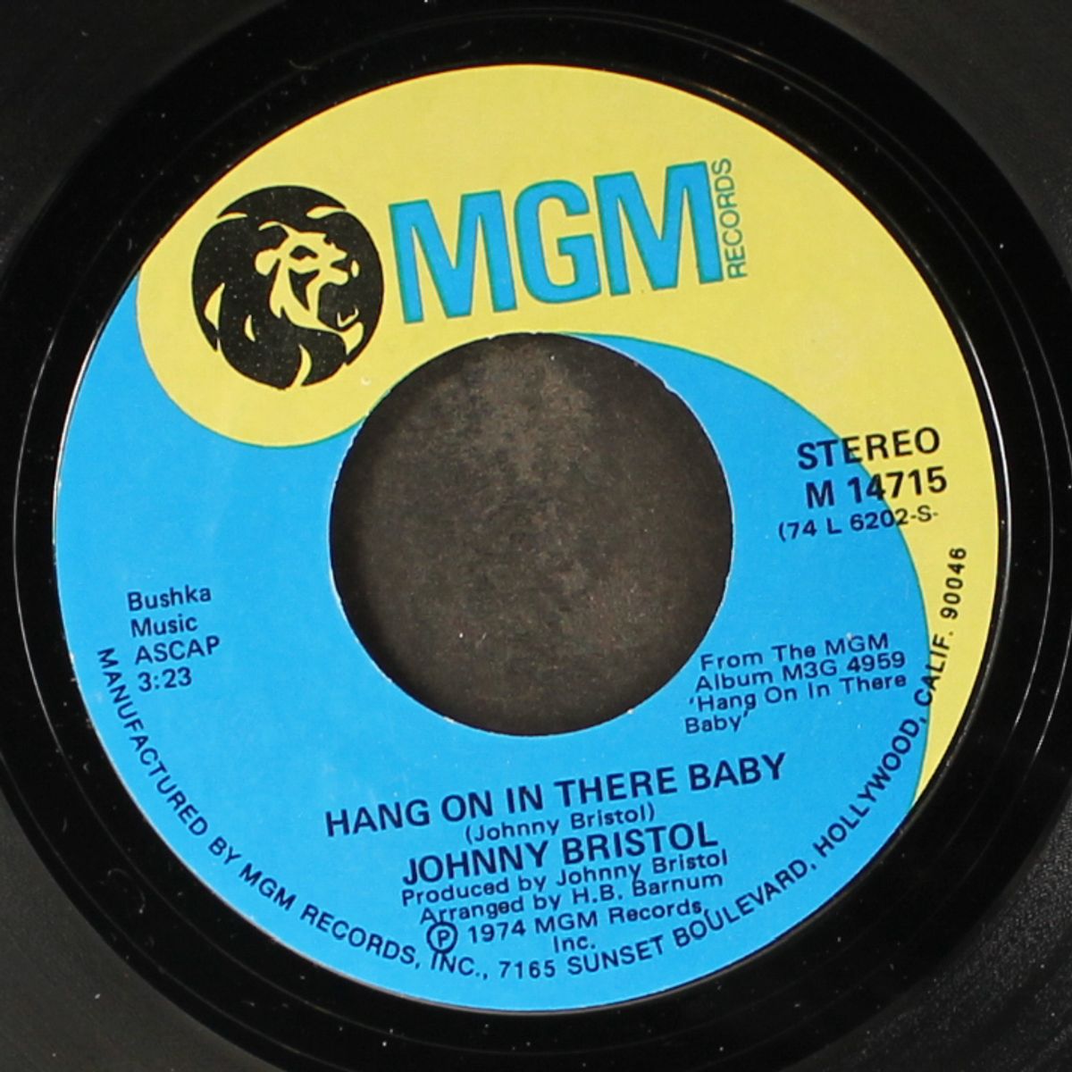 hang on in there baby / take care of you for me by JOHNNY BRISTOL