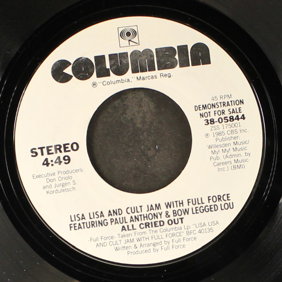all cried out / same by LISA LISA & CULT JAM W/ FULL FORCE