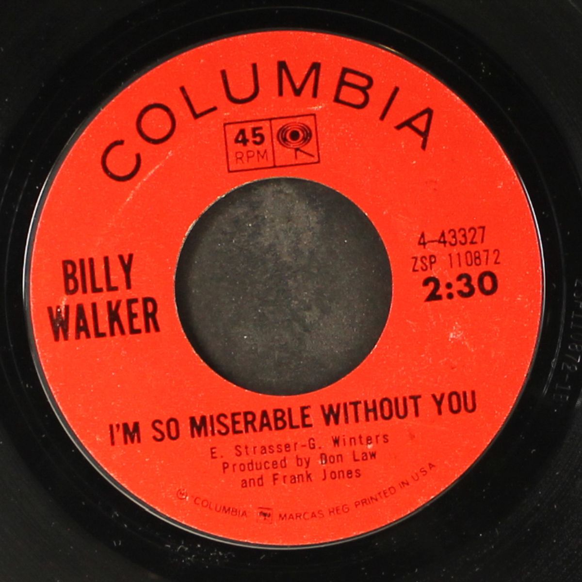 if it pleases you / i'm so miserable without you by BILLY WALKER