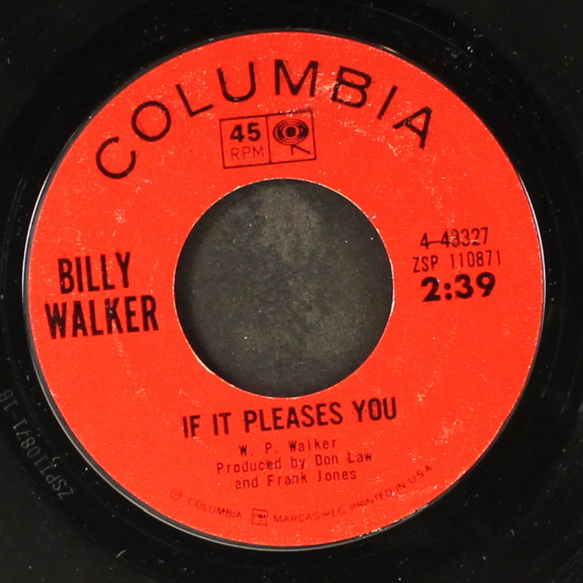 if it pleases you / i'm so miserable without you by BILLY WALKER