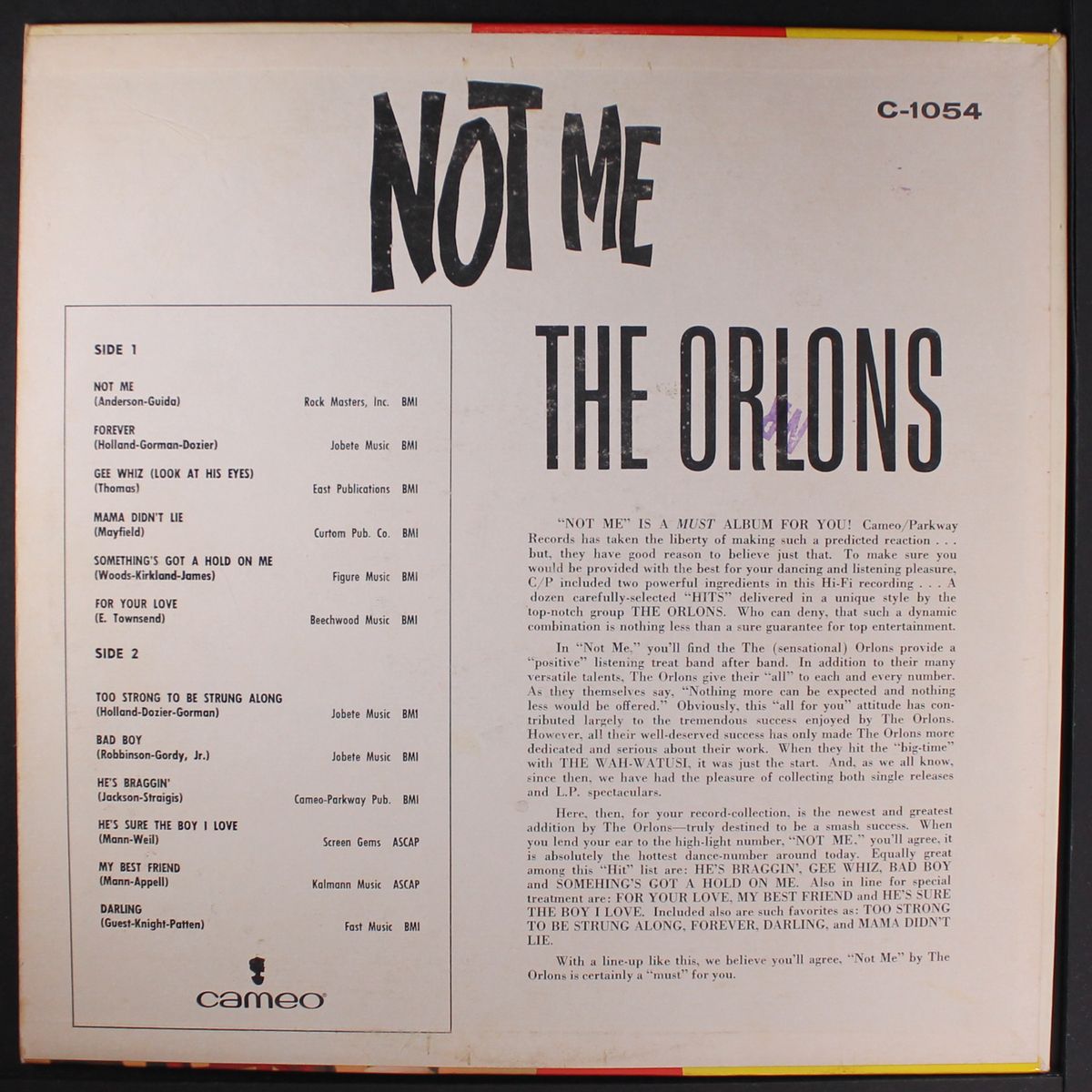 not me by ORLONS
